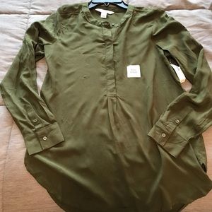 NWT Army Green Old Navy Tunic Length Top Size S